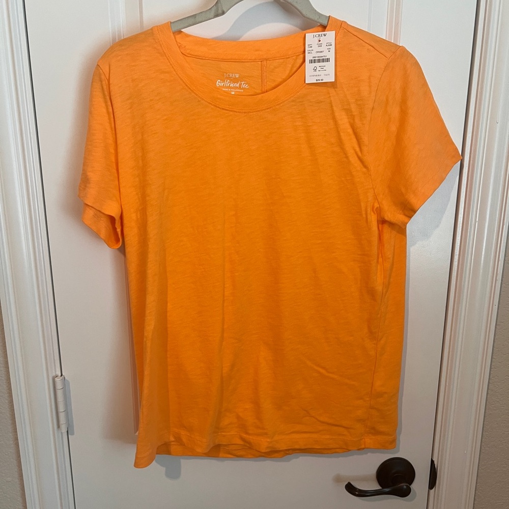 J. Crew Factory - Girlfriend Cotton Short Sleeve Tee - NWT - Orange - Size M